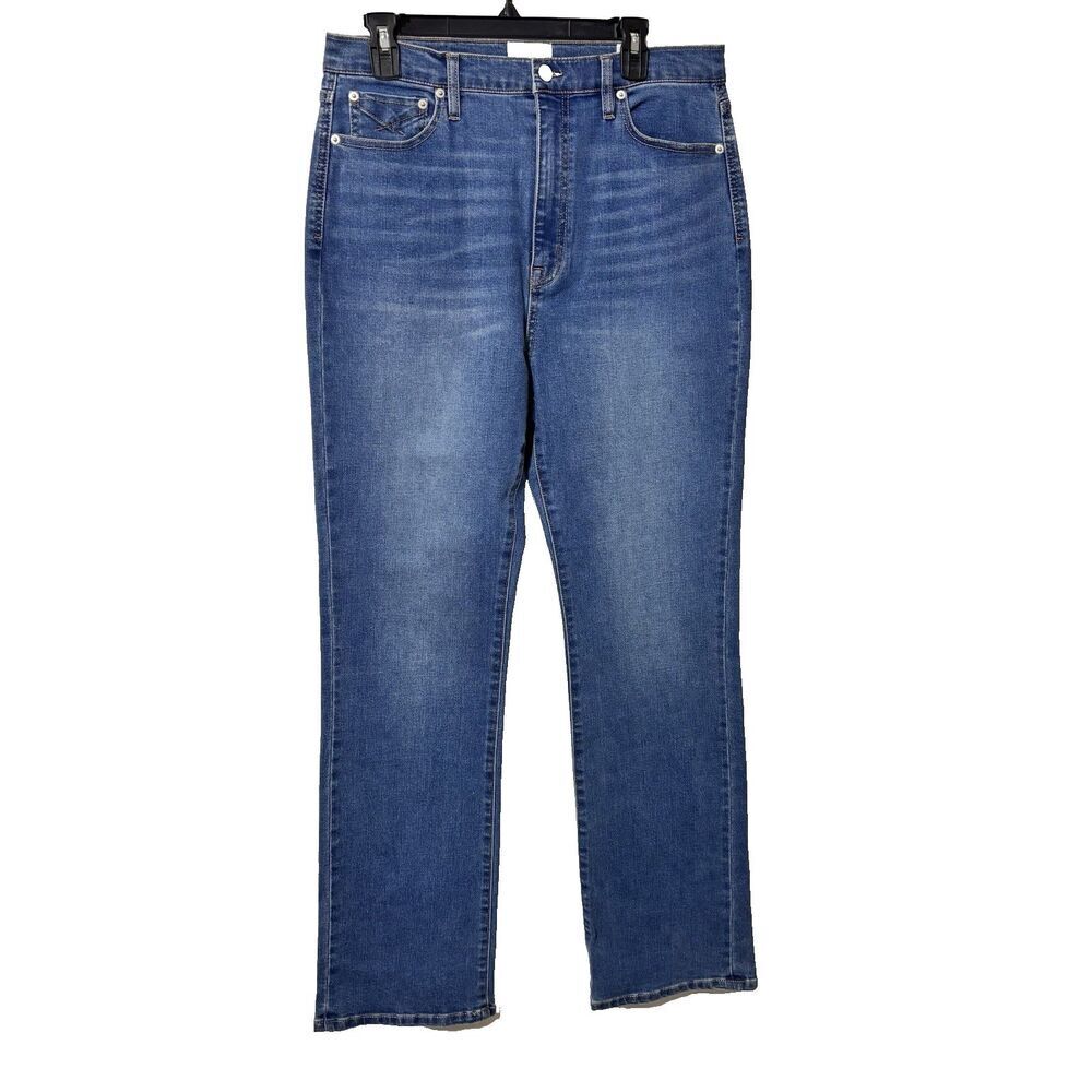 Anthropologie Unpublished Blue Jeans CHLOE High-Rise Slim Boot‎ Women 32